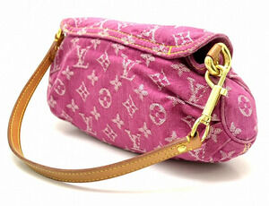Louis Vuitton One Semi Monogram Denim Pleaty Bag Shoulder 2way Pink
